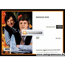 Autogramme Schlager | RHENUS DUO (Dieter + Dino) | 1970 "Angela"