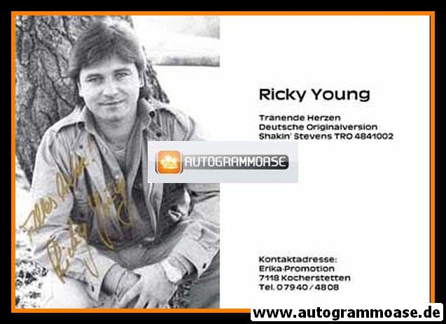 Autogramm Schlager | Ricky YOUNG | 1980er "Tränende Herzen"