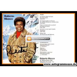 Autogramm Schlager | Roberto BLANCO | 1972 "Ein Bisschen Spass Muss Sein" (Portrait Color)