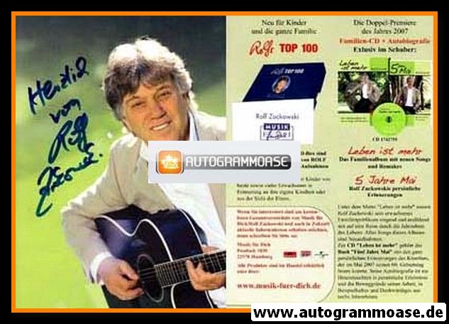 Autogramm Kindermusik | Rolf ZUCKOWSKI | 2007 "Leben Ist Mehr" (Portrait Color)