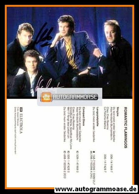 Autogramme Schlager | ROMANTIC FLAMINGOS | 1989 "Du Bist Mein Erster Gedanke"
