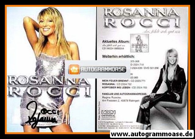 Autogramm Schlager | Rosanna ROCCI | 2005 "Das Fühlt Sich Gut An" (Portrait Color Koch)