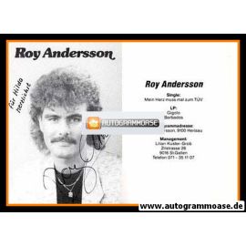 Autogramm Schlager | Roy ANDERSSON | 1980er "Mein Herz Muss Mal Zum TÜV" 1