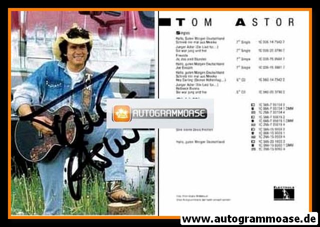 Autogramm Country | Tom ASTOR | 1991 "Auf Achse" (Portrait Color Electrola)