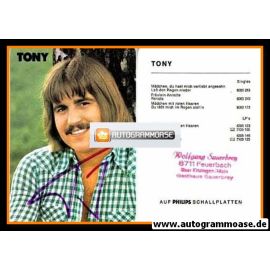 Autogramm Schlager | TONY | 1972 "Verliebt Angesehen" (Portrait Color Philips)