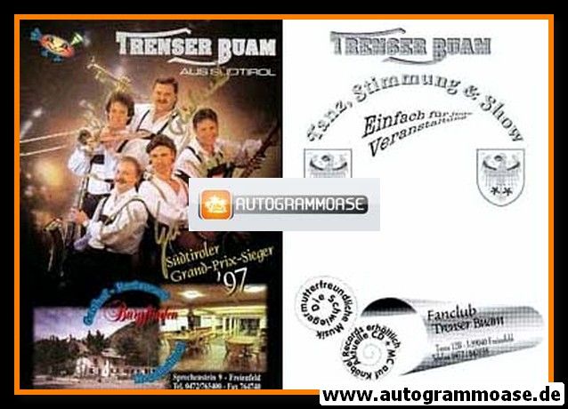 Autogramme Volksmusik | TRENSER BUAM | 1997 (Grand Prix Sieger)