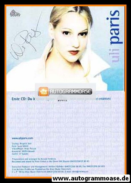 Autogramm Schlager | Uli PARIS | 2000er "Du Kleiner Spion"