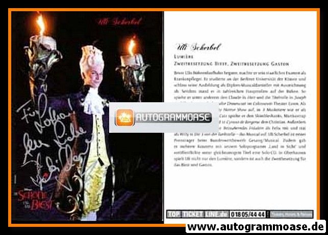 Autogramm Musical | Uli SCHERBEL | 2000er "Lumiere"