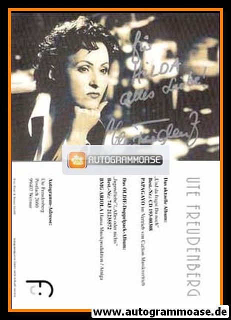 Autogramm Schlager | Ute FREUDENBERG | 1994 "Und Da Fragst Du Noch"