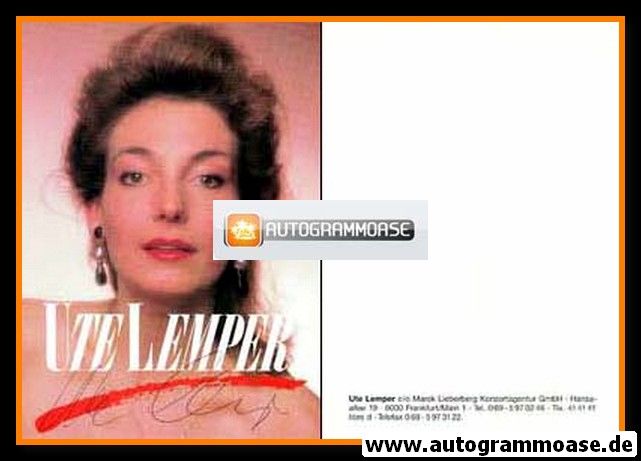 Autogramm Musical | Ute LEMPER | 1990er (Portrait Color)