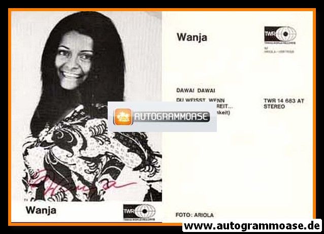 Autogramm Schlager | WANJA | 1970er "Dawai Dawai"