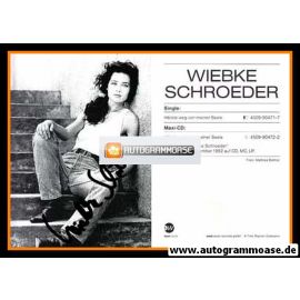 Autogramm Schlager | Wiebke SCHRÖDER | 1992 "Hände Weg Von Meiner Seele" (Portrait SW EW)