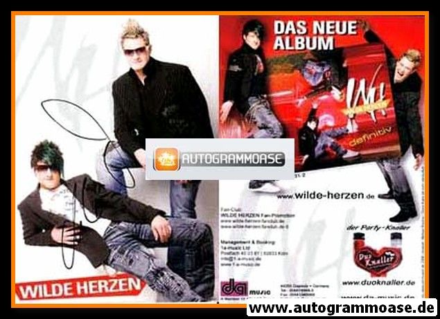 Autogramme Pop | WILDE HERZEN | 2008 "Definitiv"
