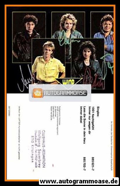 Autogramme Schlager | WIND | 1987 "Lass Die Sonne In Dein Herz" (Jupiter)