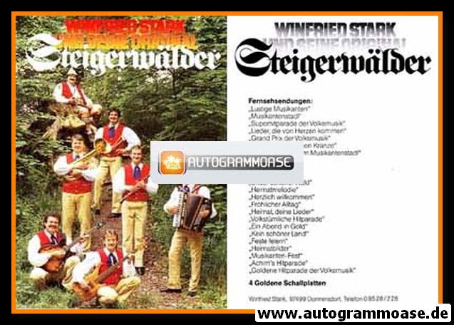 AK Volksmusik | Winfried Stark + STEIGERWÄLDER | 1990er (Portrait Color) 1