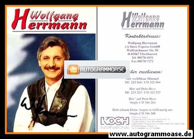 Autogramm Volksmusik | Wolfgang HERRMANN | 1994 "Hör Auf Dein Herz" (Portrait Color Koch)