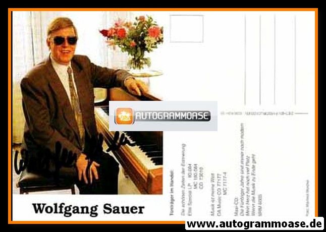 Autogramm Schlager | Wolfgang SAUER | 1980er (Portrait Color) Morchel