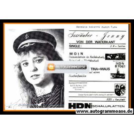 Autogramm Mundart | SEERÄUBER-JENNY | 1980er "Moin" (Portrait SW HDN) 1