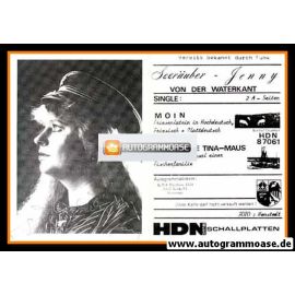 Autogramm Mundart | SEERÄUBER-JENNY | 1980er "Moin" (Portrait SW HDN) 2
