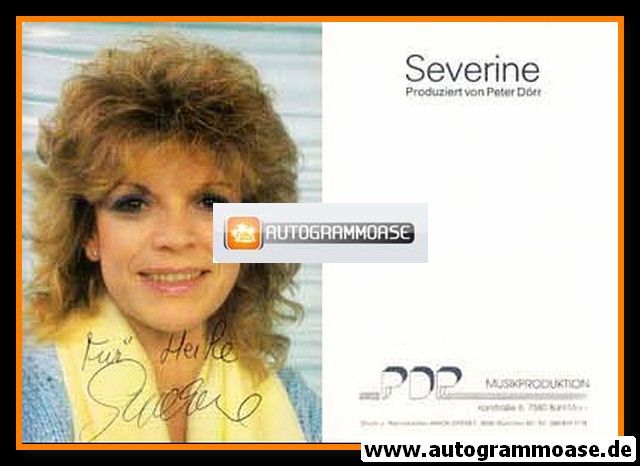 Autogramm Schlager | SEVERINE | 1980er (Portrait Color PDP)
