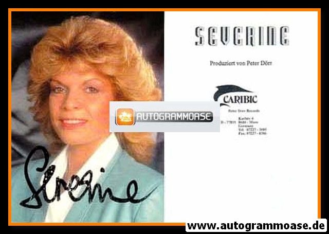 Autogramm Schlager | SEVERINE | 1980er (Portrait Color Caribic)