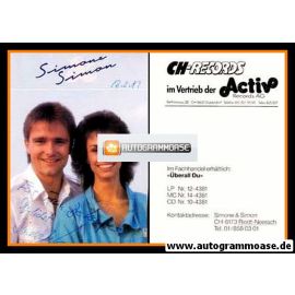 Autogramme Schlager | SIMONE & SIMON | 1987 "Überall Du"