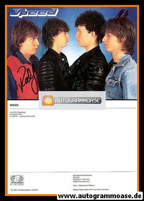 Autogramme Rock | SPEED | 1979 "Hurt My Feelings"