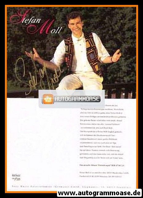 Autogramm Schlager | Stefan MOLL | 1996 "Einfach Super" (Portrait Color Sony)