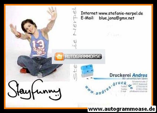 Autogramm Pop | Stefanie NERPEL | 2000er (Portrait Color)