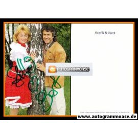Autogramme Schlager | STEFFI & BERT | 1980er (Portrait Color)