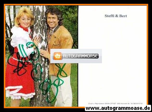 Autogramme Schlager | STEFFI & BERT | 1980er (Portrait Color)