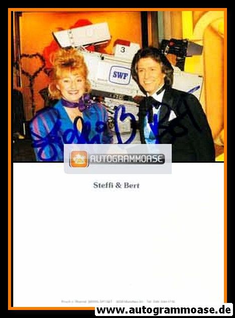Autogramme Schlager | STEFFI & BERT | 1980er (Portrait Color SWF)