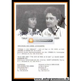 Autogramme Schlager | Tanja ARENBERG + Günter RÜDIGER | 1980er (Portrait SW)
