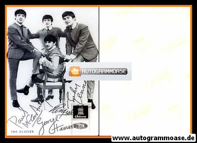 Autogramme Rock (UK) | THE BEATLES | 1960er Foto Druck (Portrait SW) 1