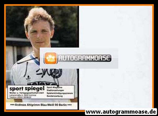 Autogramm Fussball | Blau-Weiss 90 Berlin | 1985 | Thomas AHLGRIMM