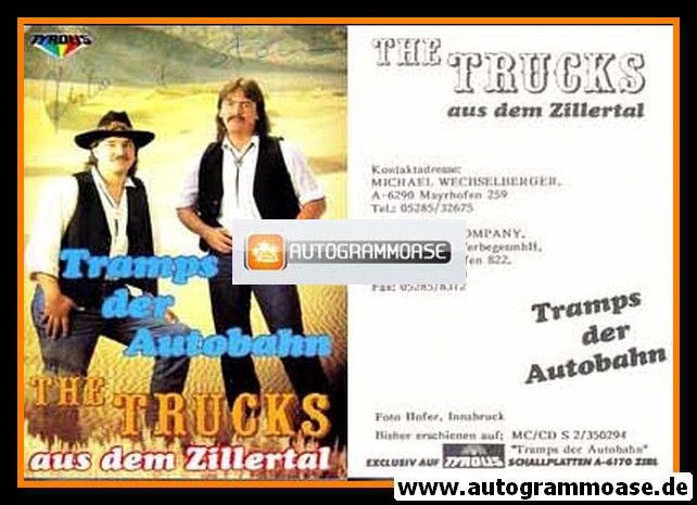Autogramme Country | THE TRUCK | 1992 "Tramps Der Autobahn" (Tyrolis)