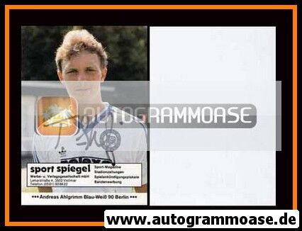 Autogramm Fussball | Blau-Weiss 90 Berlin | 1985 | Thomas AHLGRIMM (Fehldruck)
