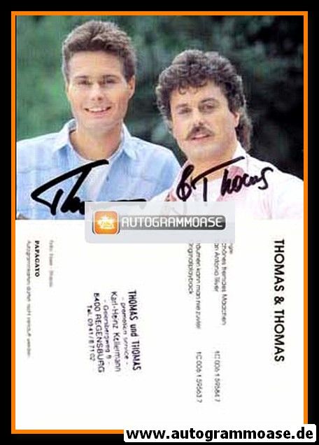 Autogramme Schlager | THOMAS & THOMAS | 1980er "Schönes Fremdes Mädchen"