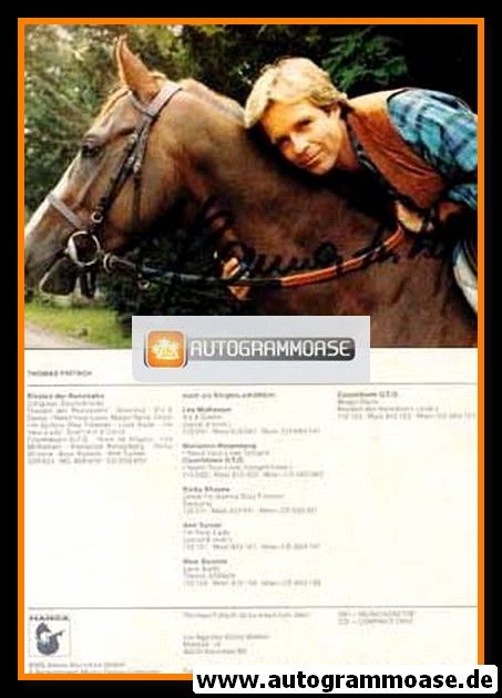 Autogramm Schauspieler | Thomas FRITSCH | 1999 "Rivalen Der Rennbahn" (Portrait Color)