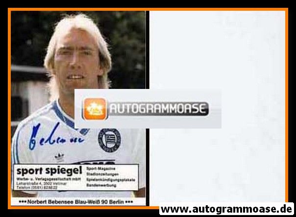 Autogramm Fussball | Blau-Weiss 90 Berlin | 1985 | Norbert BEBENSEE