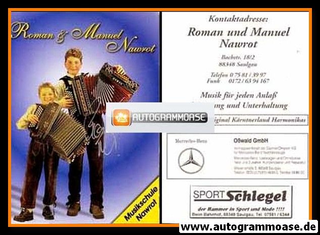 Autogramm Instrumental (Harmonika) | Roman NAWROT | 1990er (Portrait Color)
