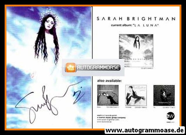 Autogramm Klassik | Sarah BRIGHTMAN | 2000 "La Luna" (Portrait Color EW)