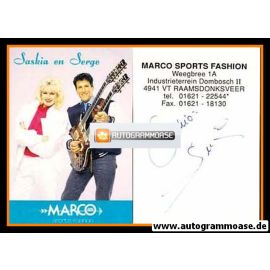 Autogramme Schlager | SASKIA & SERGE | 1990er (Portrait Color)