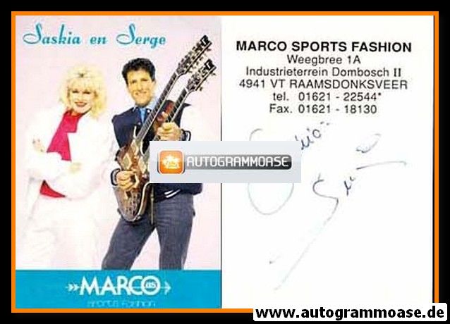 Autogramme Schlager | SASKIA & SERGE | 1990er (Portrait Color)