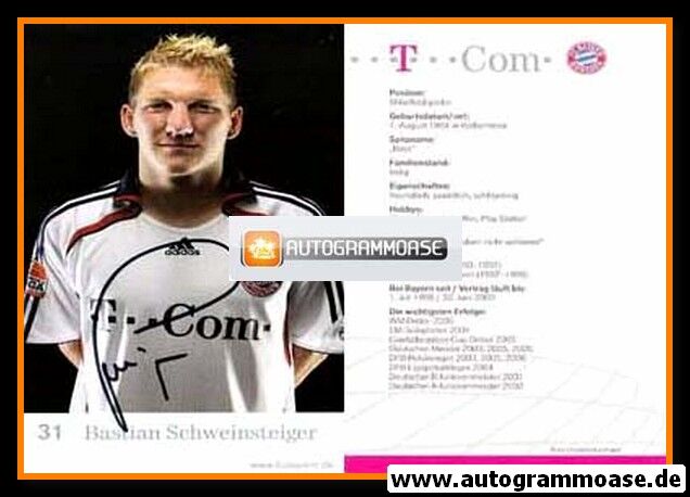 Autogramm Fussball | FC Bayern München | 2006 | Bastian SCHWEINSTEIGER