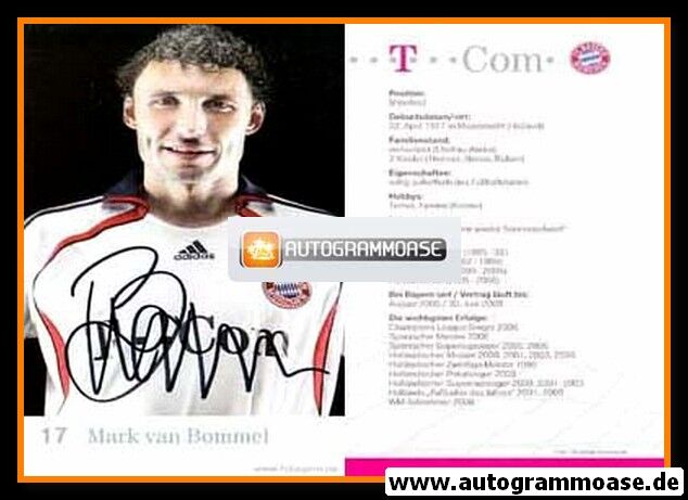 Autogramm Fussball | FC Bayern München | 2006 | Mark VAN BOMMEL