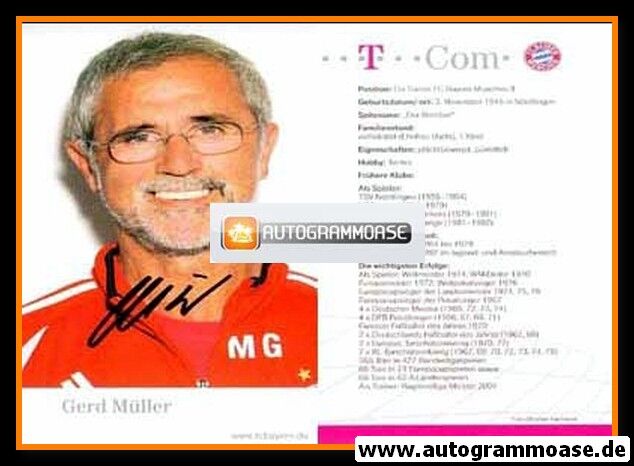 Autogramm Fussball | FC Bayern München | 2006 | Gerd MÜLLER