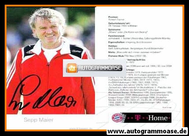 Autogramm Fussball | FC Bayern München | 2007 | Sepp MAIER
