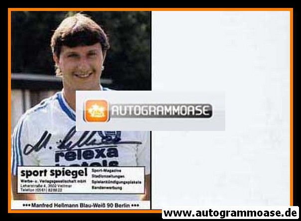 Autogramm Fussball | Blau-Weiss 90 Berlin | 1985 | Manfred HELLMANN