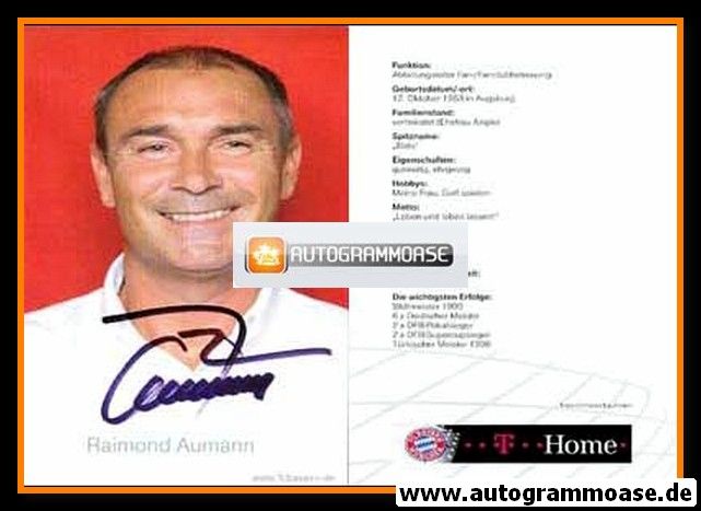 Autogramm Fussball | FC Bayern München | 2008 | Raimond AUMANN